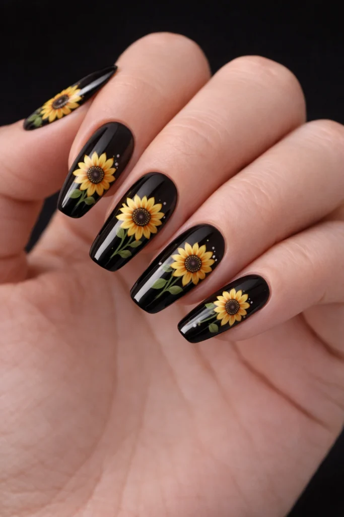Sunflower Nails