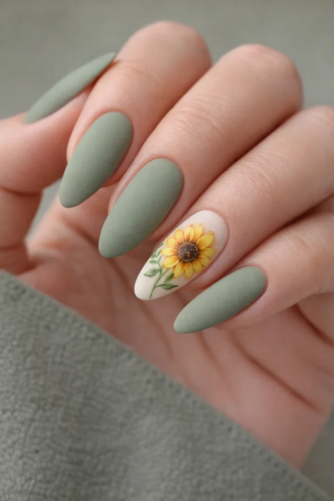 Sunflower Nails