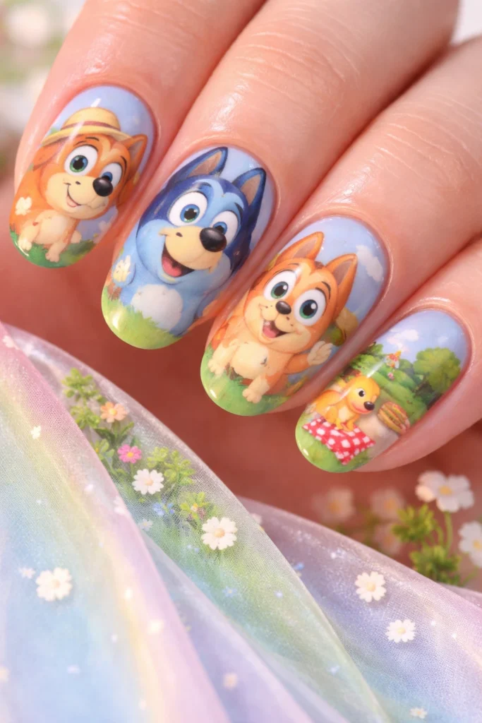 Bluey Nails Trends