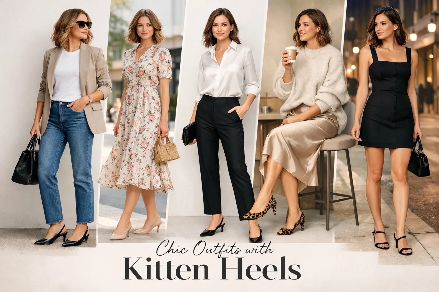 Outfits with Kitten Heels