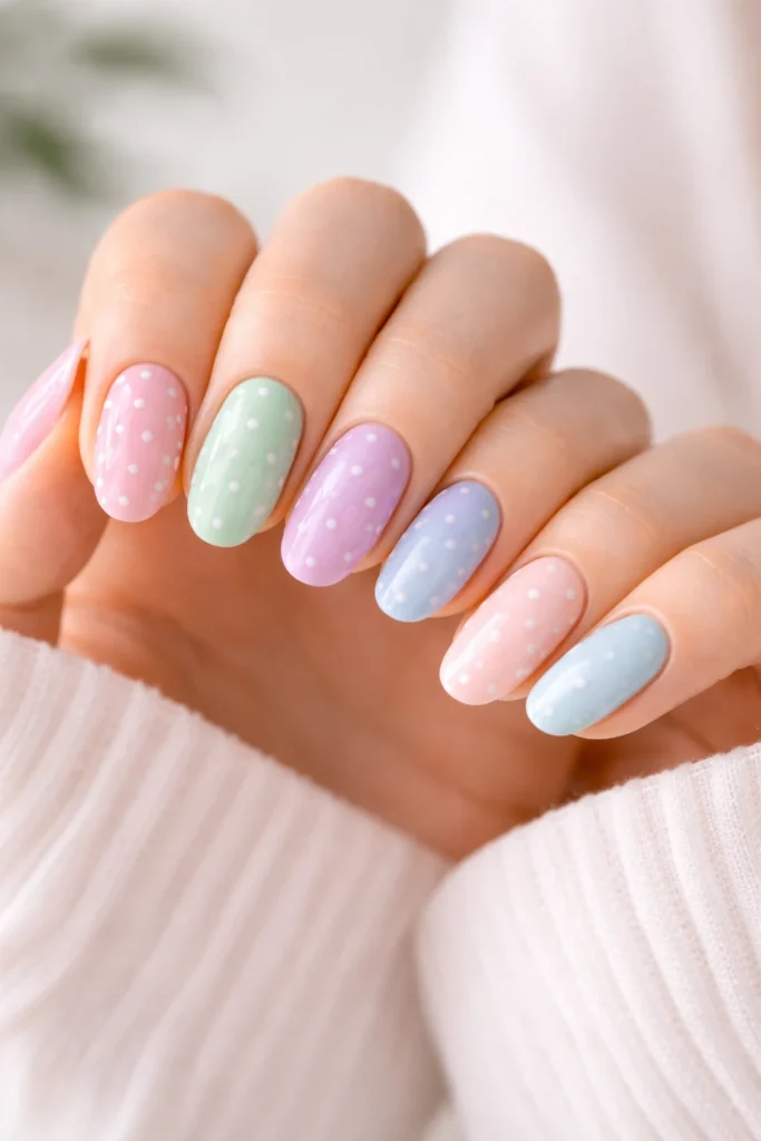 Cute Polka Dot Nails