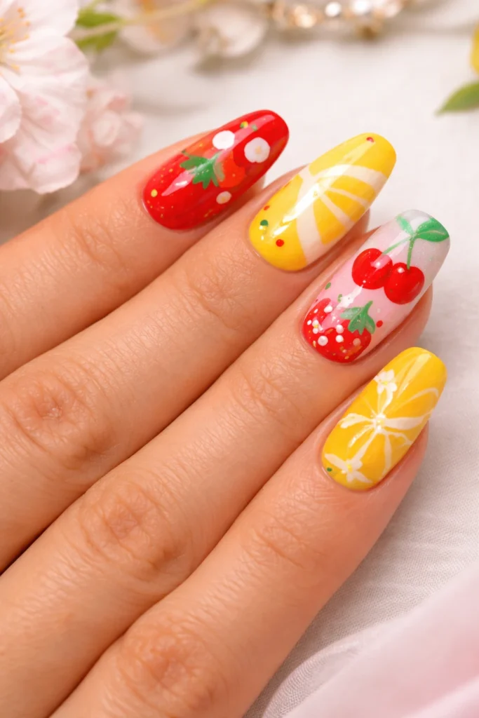 Spring Acrylic Nails