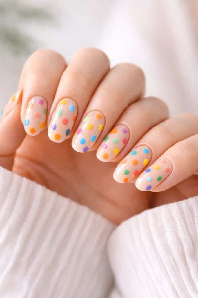 Cute Polka Dot Nails
