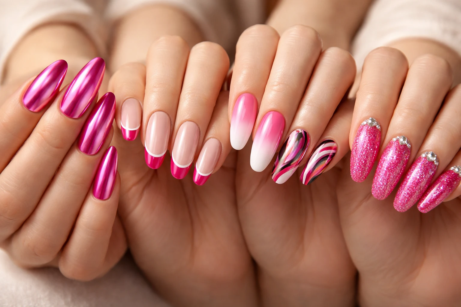 Hot Pink Nail Designs