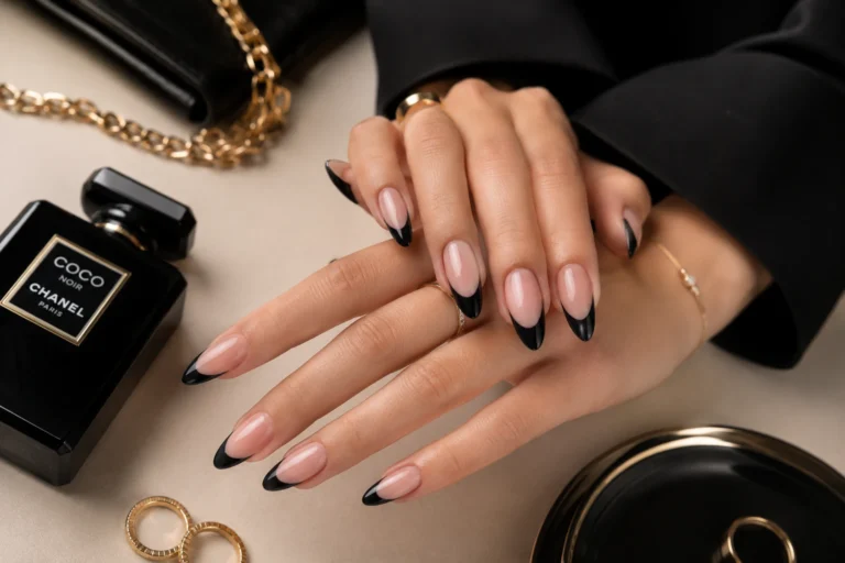 Black French Tip Nails