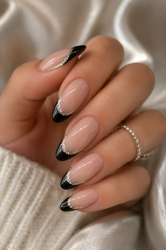 Black French Tip Nails