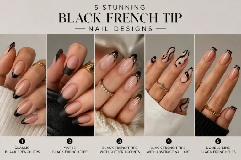 Black French Tip Nails